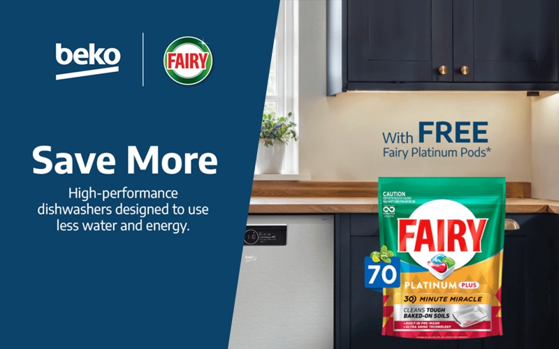 Beko Fairy Platinum dishwasher gift with purchase Australia 2026