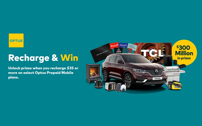 Optus Prepaid Recharge and Win instant win Australia 2025 2026