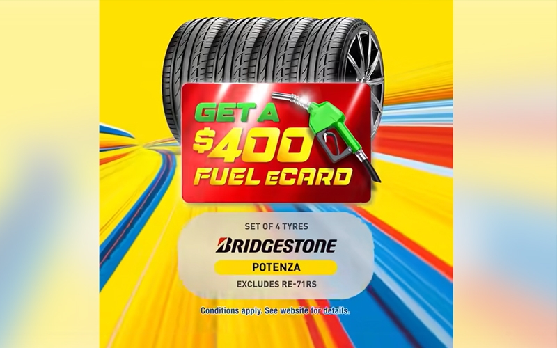 Bridgestone Promotion: Bridgestone — Get A $400 Fuel Card