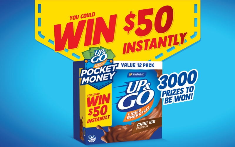 Australian Health & Nutrition Association Limited Promotion: Up&go Pocket Money 2026 On-pack Promotion